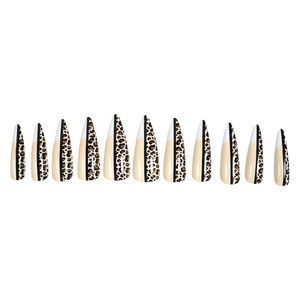 NWT 2 package of b-color Animal Print White & Black Silleto Nails, 12-ct pack